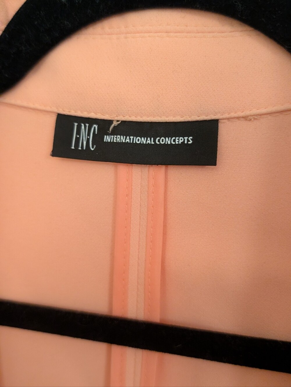 INC International Concepts Soft Peach Open-Front Blazer - Picture 9 of 9